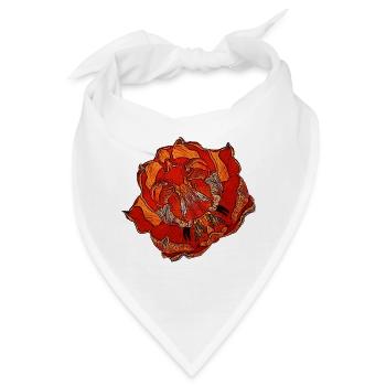 tolle frühlingsmotive damen, papageientulpe - Bandana - Weiß - Vorne