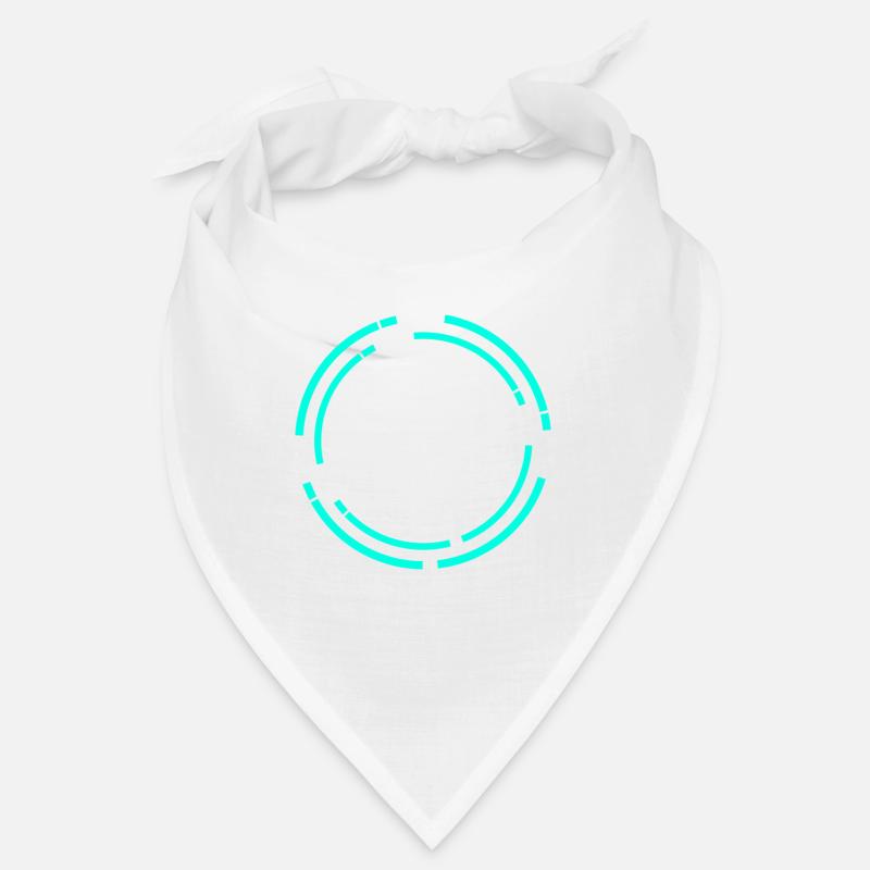 Cadre circulaire turquoise pour les nerds Bandana