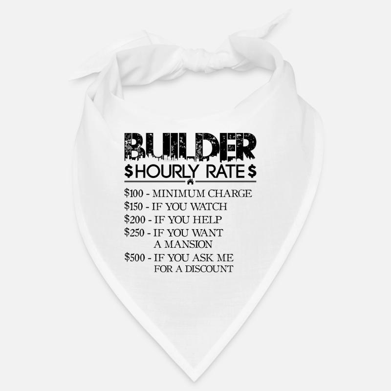 Builder Hourly Rate - black - House Builder Bandana
