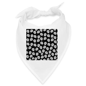 Menschenschädel Muster, Mädchen, Halloween Outfit - Bandana - Weiß - Vorne