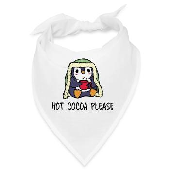 Kalt Pinguin Statement Südpol Arktis Schnee Tier - Bandana - Weiß - Vorne