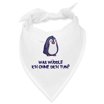 Tier Humorvoll Pinguin Statement Arktis Vogel - Bandana - Weiß - Vorne