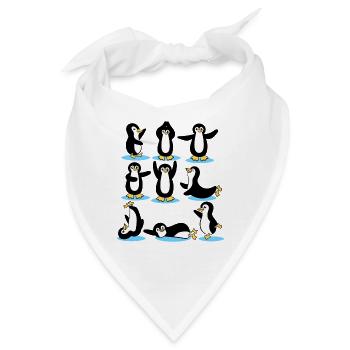 Cool Eislaufen Pinguin Arktis Eis Tier Vogel - Bandana - Weiß - Vorne