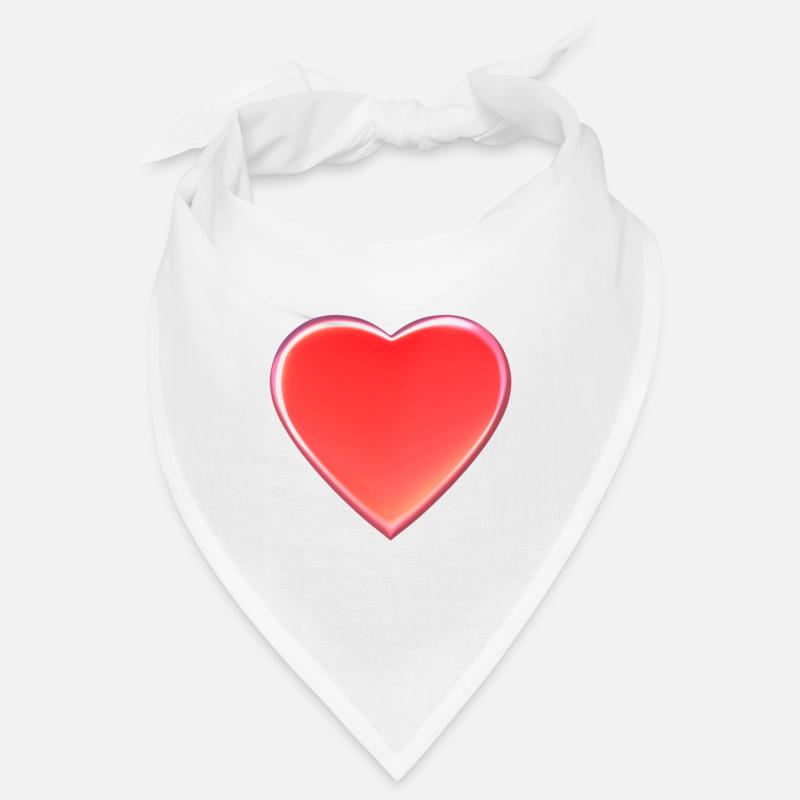 Cœur 3D rouge Bandana