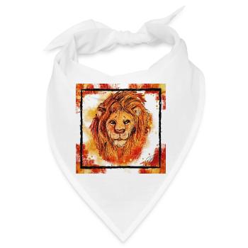 Der Rote Löwe - Bandana - Weiß - Vorne