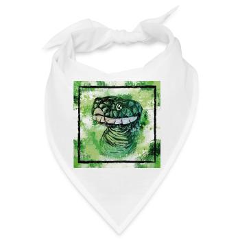 die grüne flinke Schlange, Tier geschenke - Bandana - Weiß - Vorne