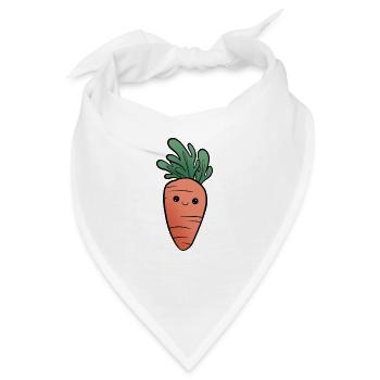 Ultra süße Cartoon Karotte - Bandana - Weiß - Vorne