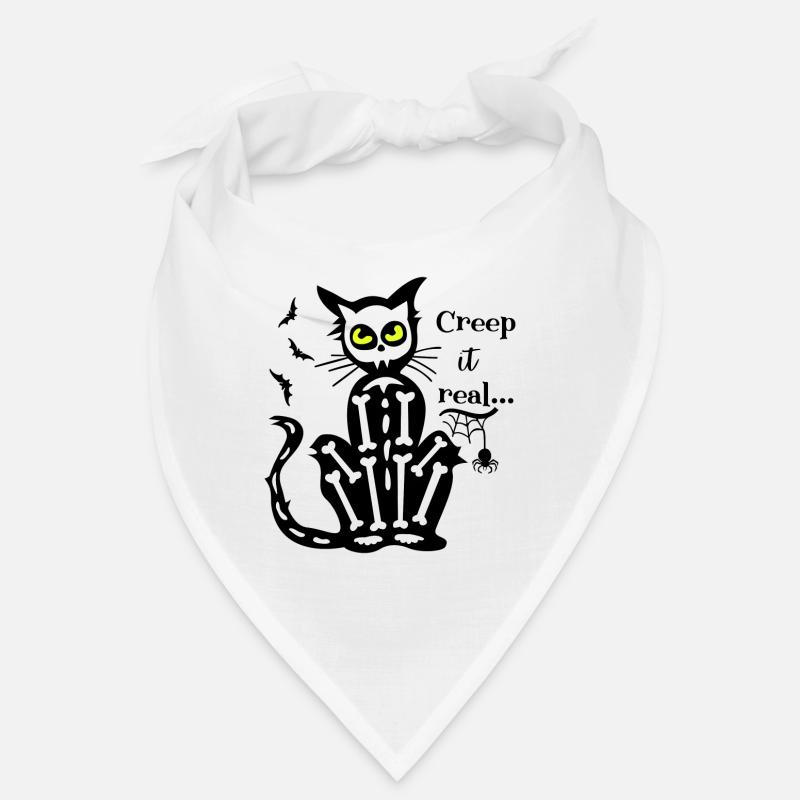 Crawl it real skeletal cat - Bandana - white