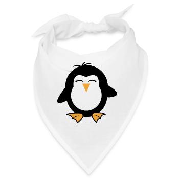 Seevogel Tier Süß Pinguin Vogel Arktis - Bandana - Weiß - Vorne