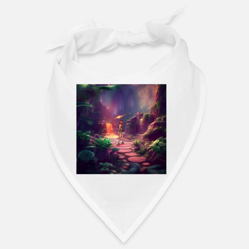 Wunderbare Fee in einer Fantasiewelt. - Bandana - Weiß
