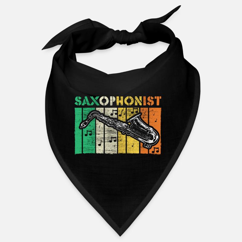 Saxophone Instrument à vent Idée cadeau musicale Bandana