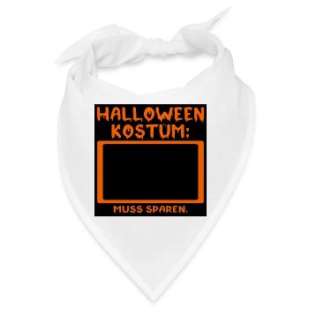 KEIN HALLOWEEN KOSTÜM - MUSS SPAREN - INFLATION - Bandana - Weiß - Vorne