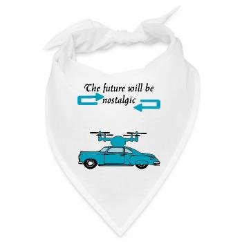 Der Futur wird nostalgisch sein - Bandana - Weiß - Vorne