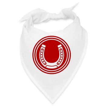 Hufeisen Symbol - Bandana - Weiß - Vorne