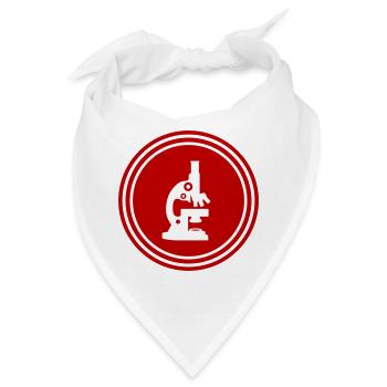 Mikroskop Icon Symbol - Bandana - Weiß - Vorne