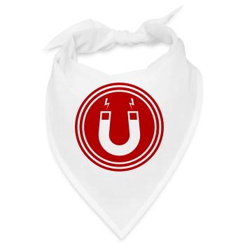 Hufeisen magnet - Bandana - Weiß - Vorne