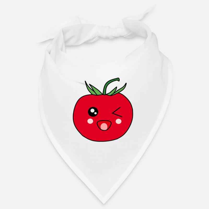 Drôle de Tomate avec Visage Kawaii Cadeau Bandana