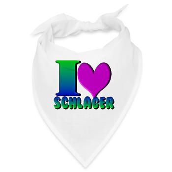 Schlager Party , Schlager Musik , Love Schlager - Bandana - Weiß - Vorne