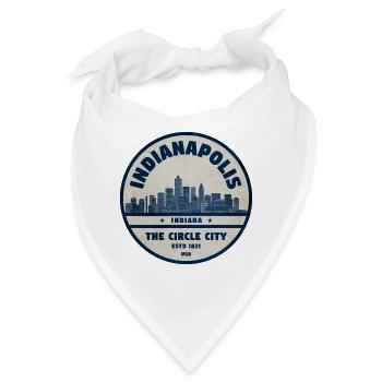 Indianapolis Skyline Kreisstadt - Bandana - Weiß - Vorne