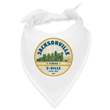 Jacksonville J-Ville Skyline Patch - Bandana - Weiß - Vorne