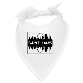 Saint Louis Missouri Usa Skyline Silhouette Reisen - Bandana - Weiß - Vorne