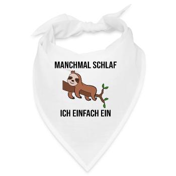 Schlafen Säugetier Dschungel Faultier Statement - Bandana - Weiß - Vorne
