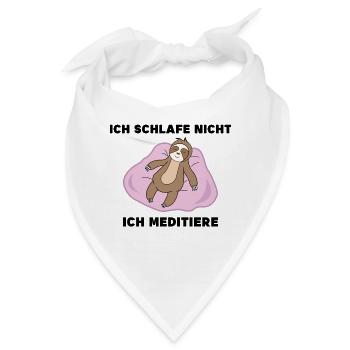 Faultier Schlafen Humorvoll Statement Säugetier - Bandana - Weiß - Vorne