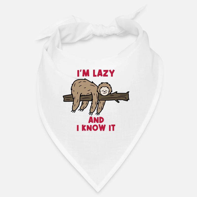 Humorous Statement Lazy Sloth Jungle Mammal Bandana