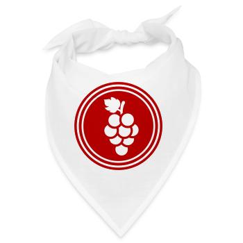 weintrauben symbol - Bandana - Weiß - Vorne