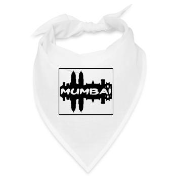 Mumbai Indien Skyline Silhouette Reise Souvenir - Bandana - Weiß - Vorne