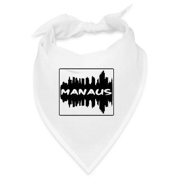 Manaus Brasilien Skyline Silhouette Reise Souvenir - Bandana - Weiß - Vorne