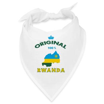 Ruanda Original 100% Flaggen Design - Bandana - Weiß - Vorne