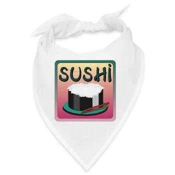 SUSHI REIS MENÜ - ASIATISCHES ESSEN - Bandana - Weiß - Vorne