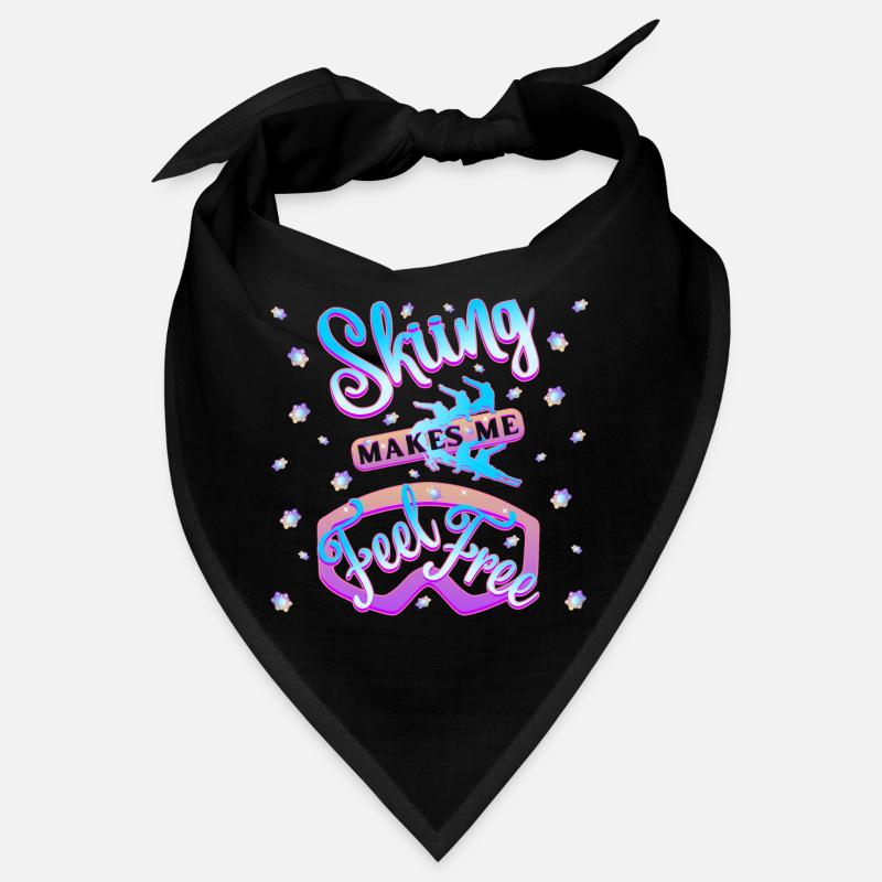 Skiing makes me feel free - 1 Bandana