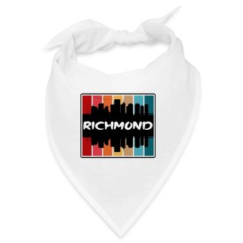 Richmond Virginia USA Skyline Silhouette Reisen So - Bandana - Weiß - Vorne