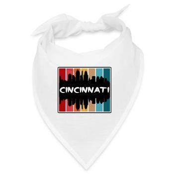 Cincinnati Ohio USA Skyline Silhouette Reisen Souv - Bandana - Weiß - Vorne