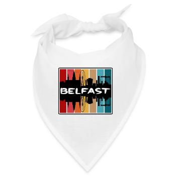 Belfast Nordirland Skyline Silhouette Reisen - Bandana - Weiß - Vorne