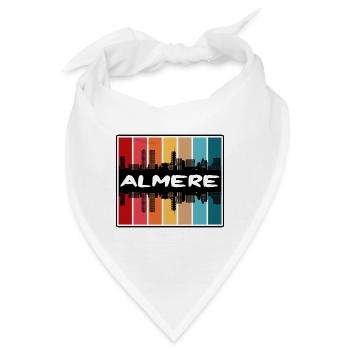 Almere Niederlande Skyline Silhouette Travel Souve - Bandana - Weiß - Vorne