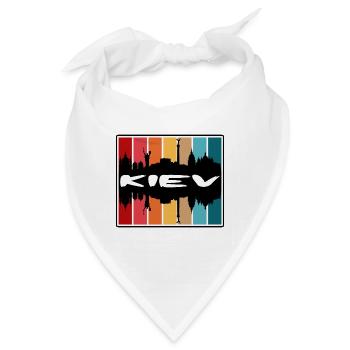 Kiew Ukraine Skyline Silhouette Reise Souvenir - Bandana - Weiß - Vorne