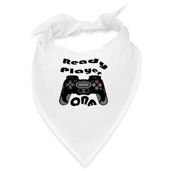 Retro-Controller Silhouette - Bandana - Weiß - Vorne