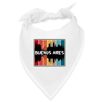 Buenos Aires Argentinien Skyline Silhouette Travel S - Bandana - Weiß - Vorne