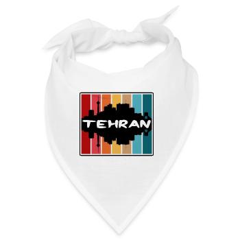 Teheran Iran Skyline Silhouette Reise Souvenir - Bandana - Weiß - Vorne