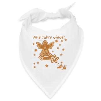 Christkind surft auf Weihnachtsstern zur Erde - Bandana - Weiß - Vorne