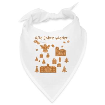 Christkind schwebt über der Stadt alle Jahre - Bandana - Weiß - Vorne