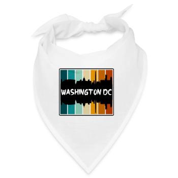 Washington Dc Washington Usa Skyline Silhouette Tr - Bandana - Weiß - Vorne
