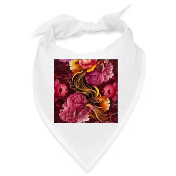 Wunderschönes, elegantes florales Design - Bandana - Weiß - Vorne