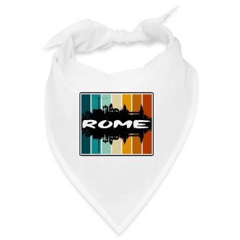 Rom Italien Skyline Silhouette Reise Souvenir - Bandana - Weiß - Vorne