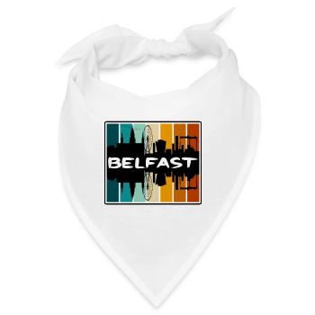 Belfast Nordirland Skyline Silhouette Reisen - Bandana - Weiß - Vorne