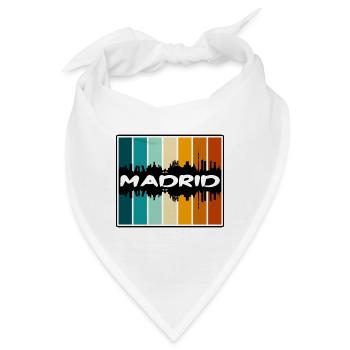 Madrid Spanien Skyline Silhouette Reise Souvenir - Bandana - Weiß - Vorne
