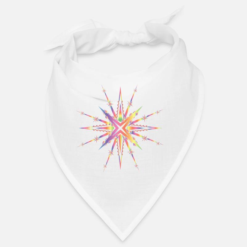 radiant star in delicate rainbow colors Bandana